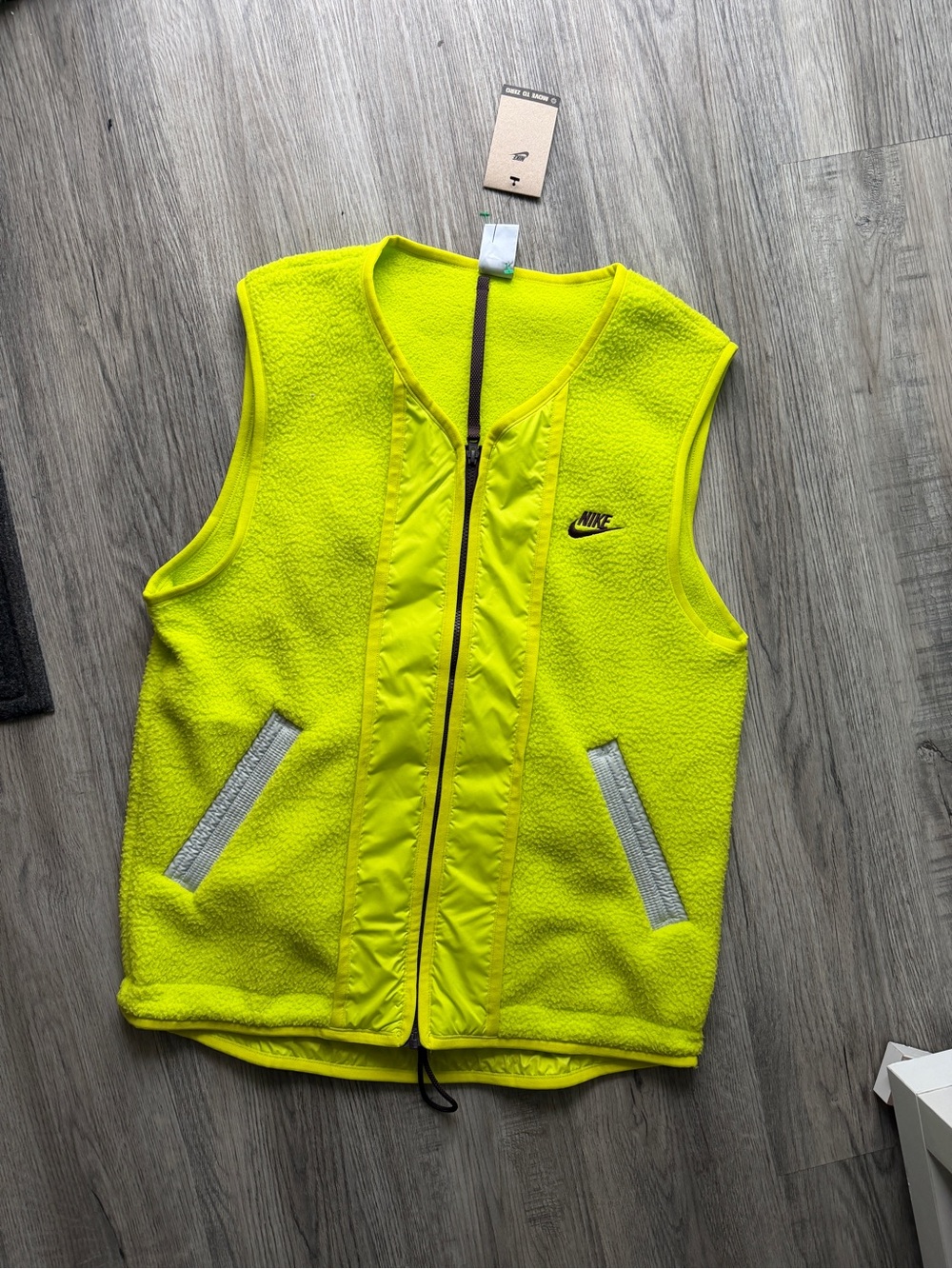 Men’s Nike Neon Yellow Fleece Vest